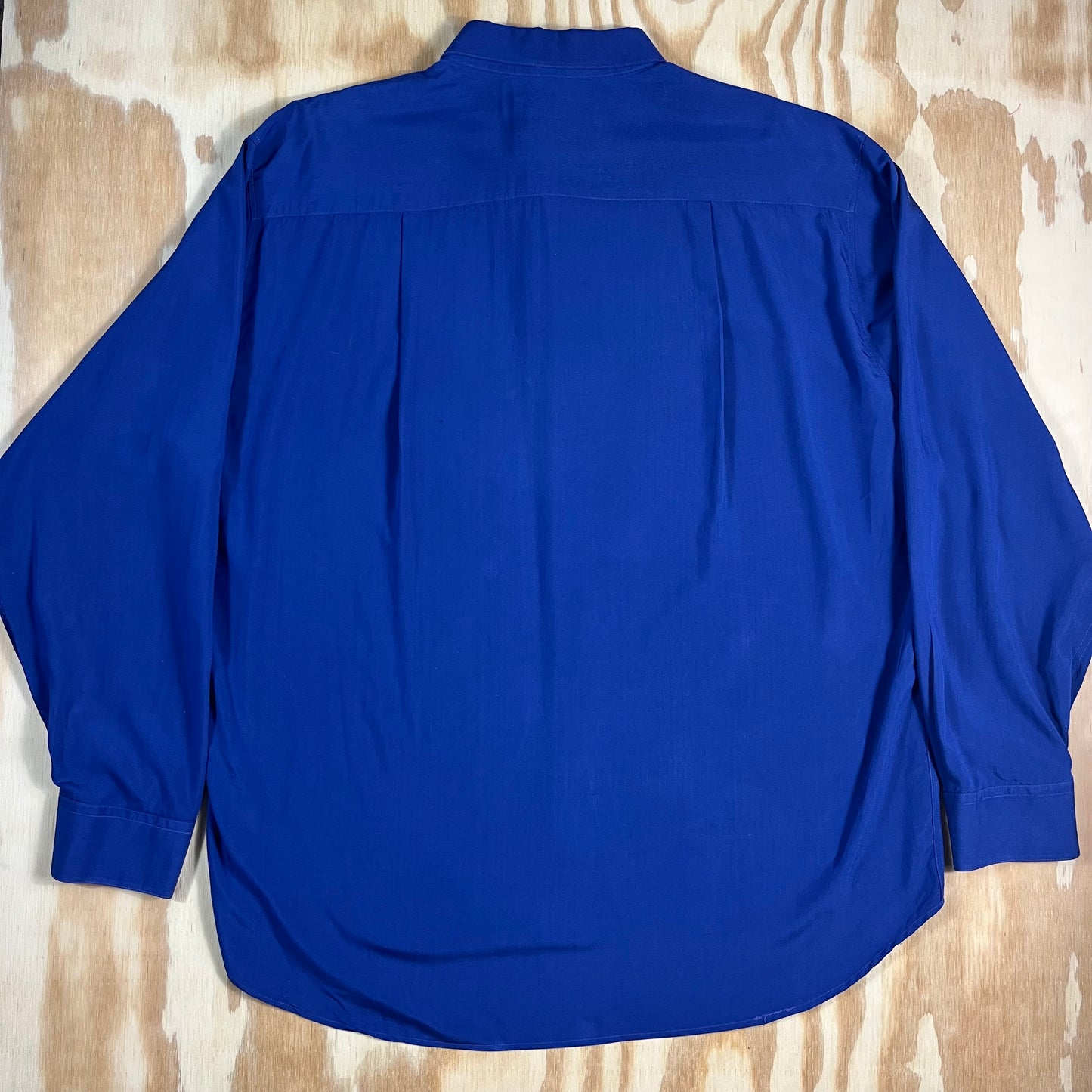 90s VTG Pronto Uomo Italian cobalt blue dress shirt - 1X/2X