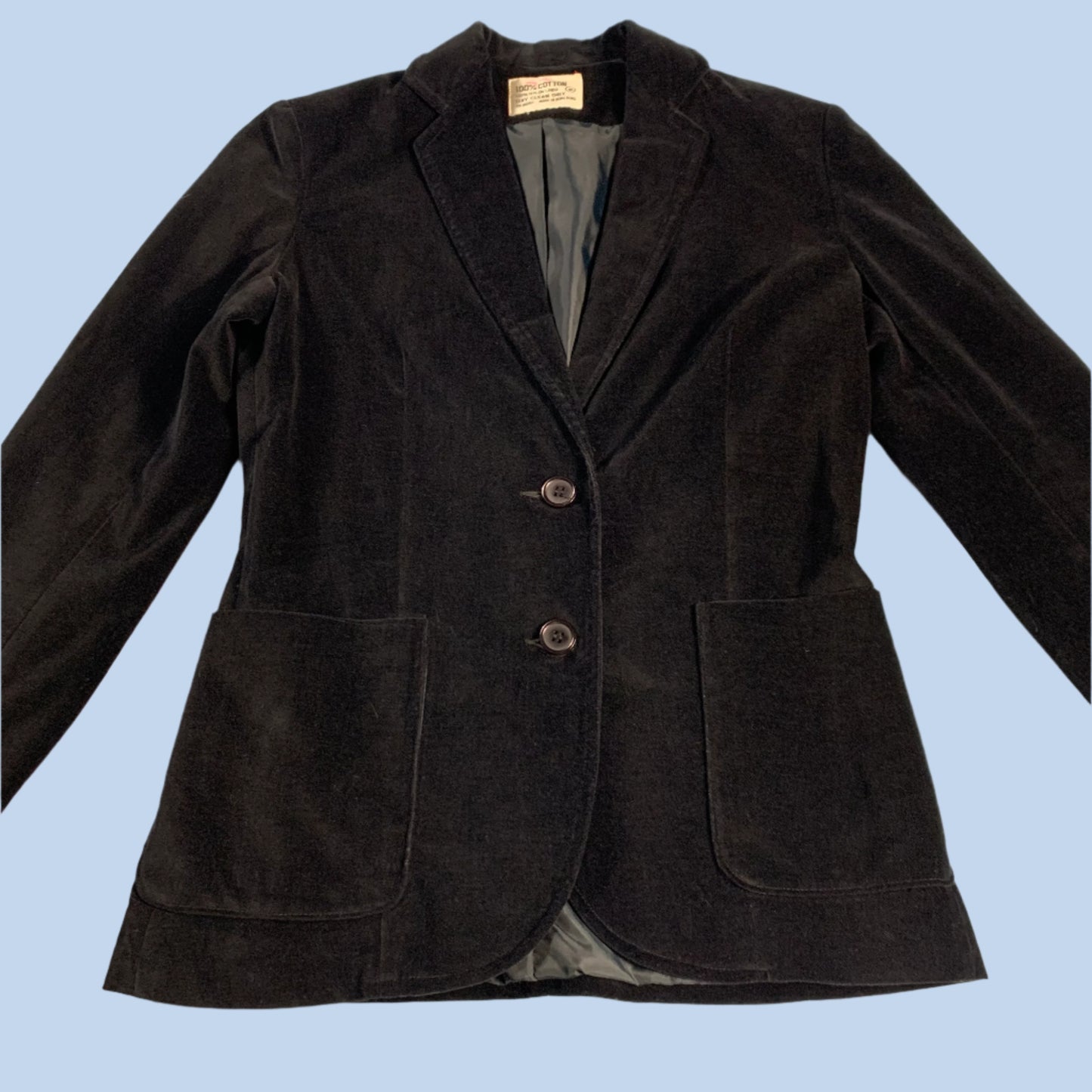 VTG black velvet blazer - size S/M
