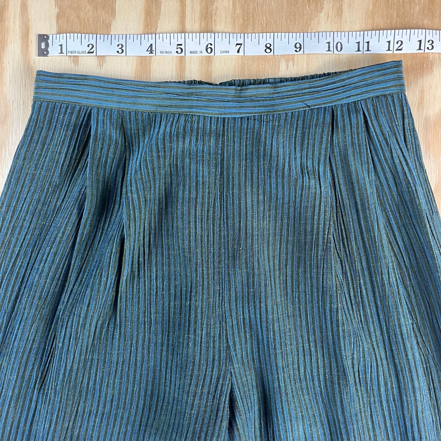 90s VTG Coldwater Creek plissé micro pleat tapered trousers - P4 - WXS/WS