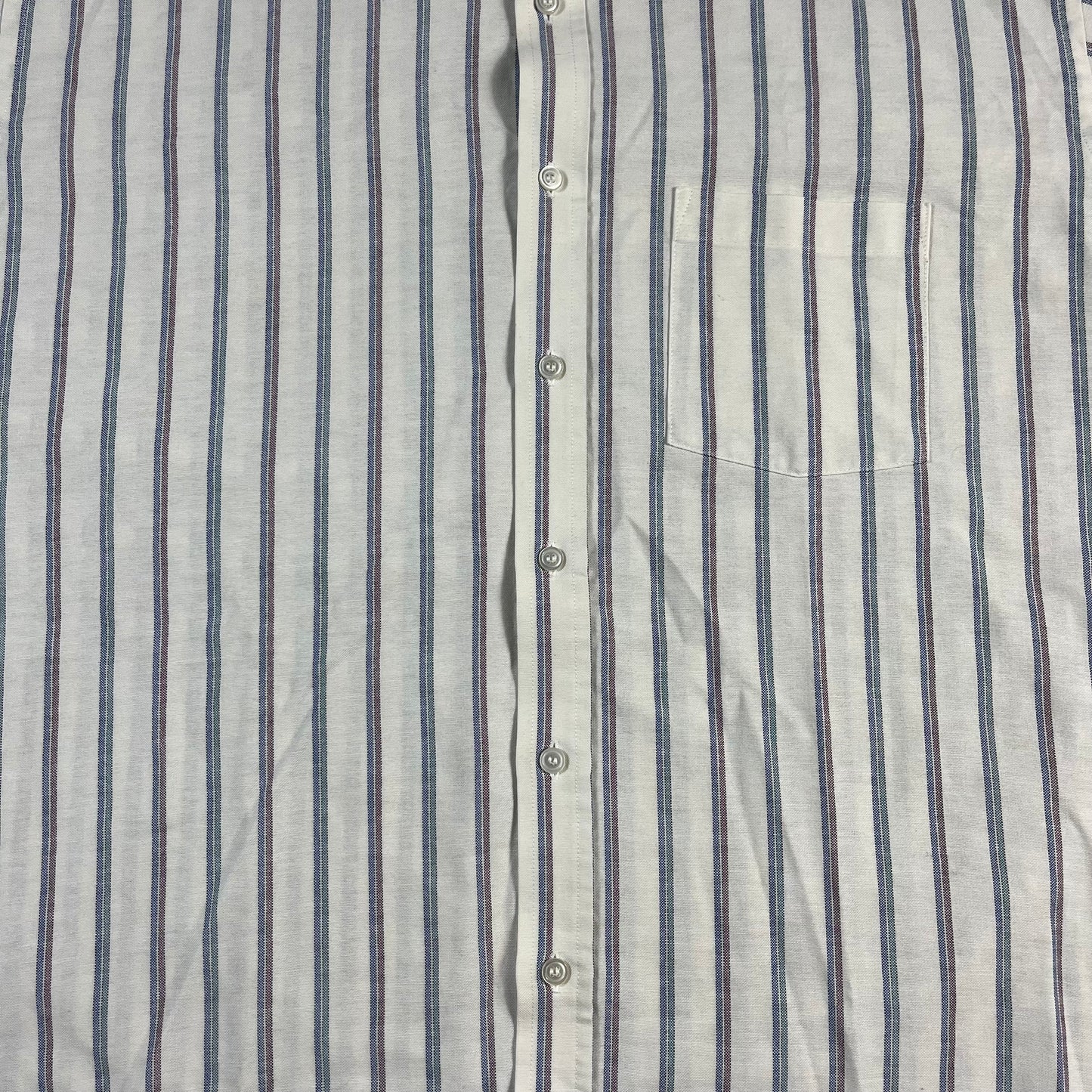 90s VTG Manhattan Shirtmakers striped button down - XL/2X