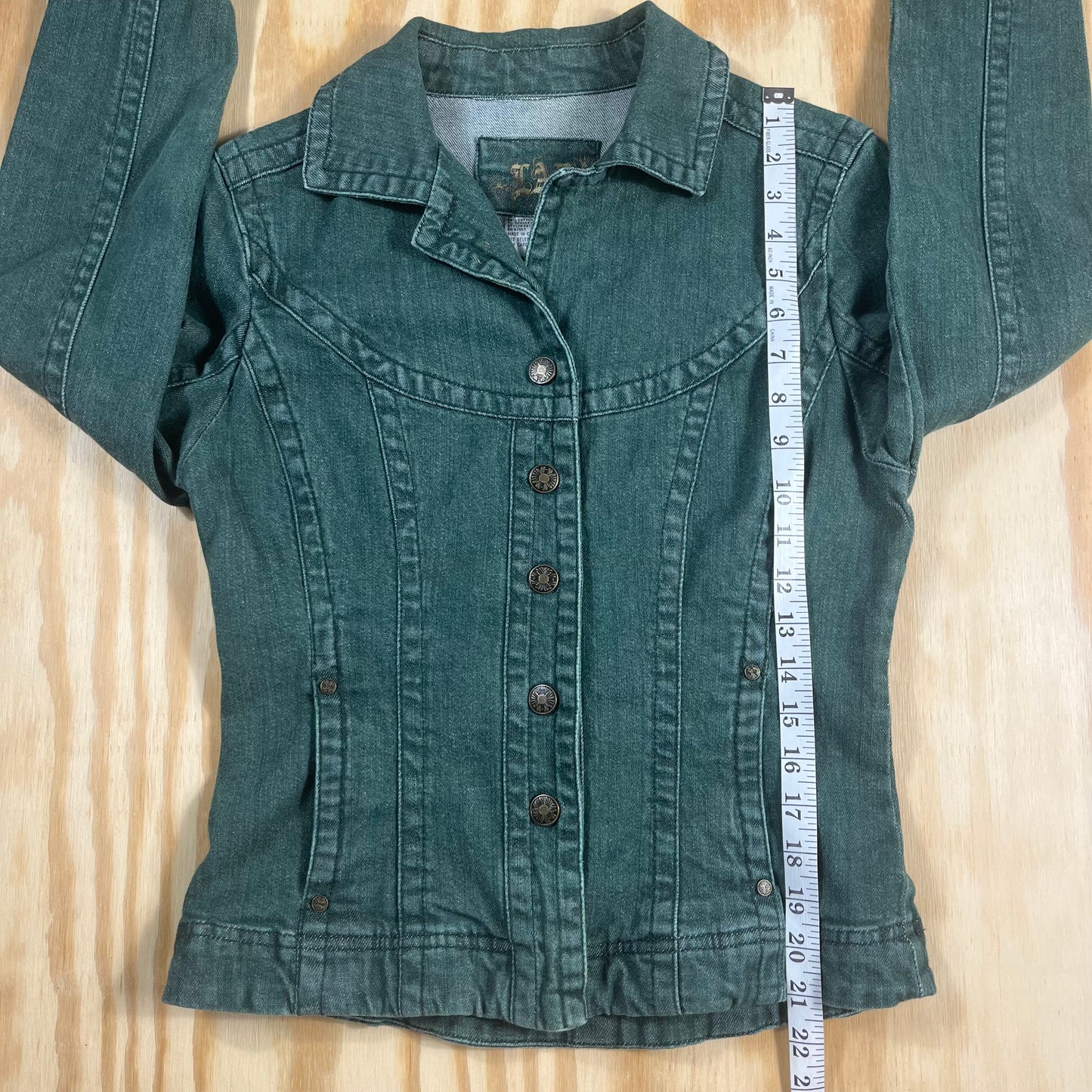 y2k vintage L.A.D. green denim jacket - S/M