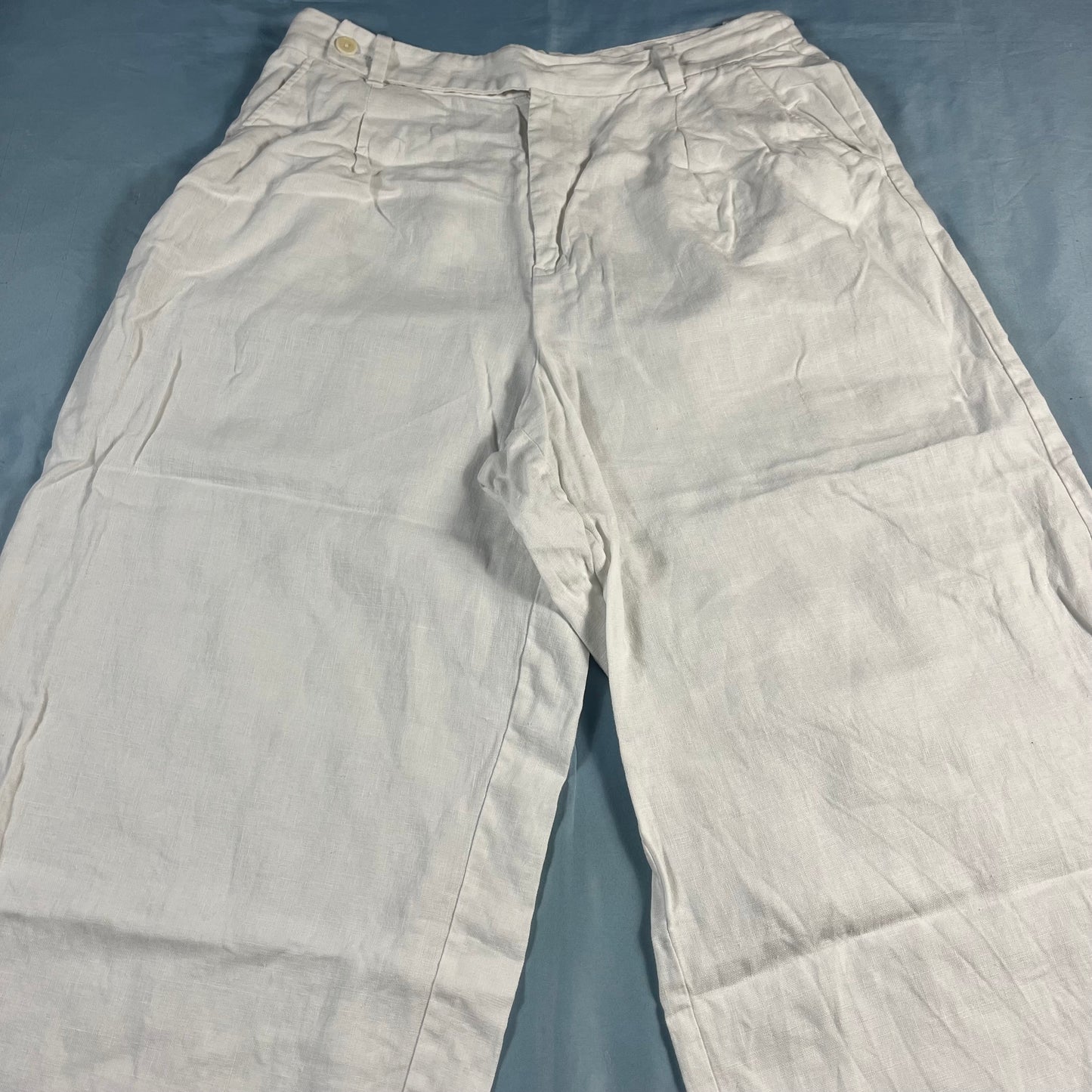 preloved Madewell pleated wide-leg linen pants - L/XL