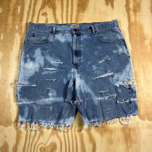reworked LL Bean x URME custom bleach dye jorts - 1X/2X