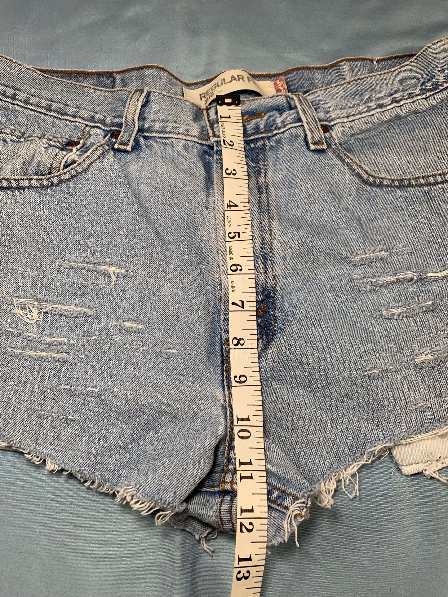 reworked distressed cutoff shorts - S/M