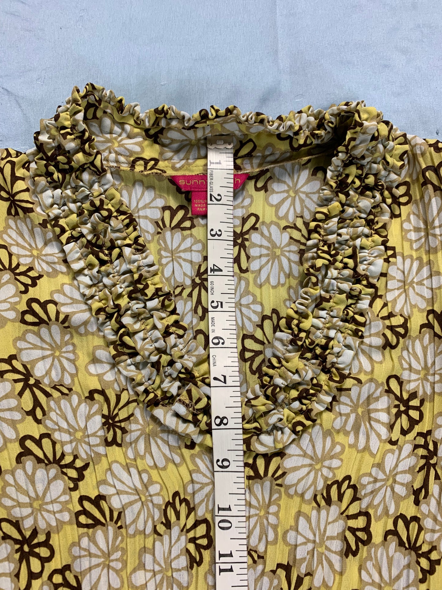 Y2K VTG peplum blouse top - size L