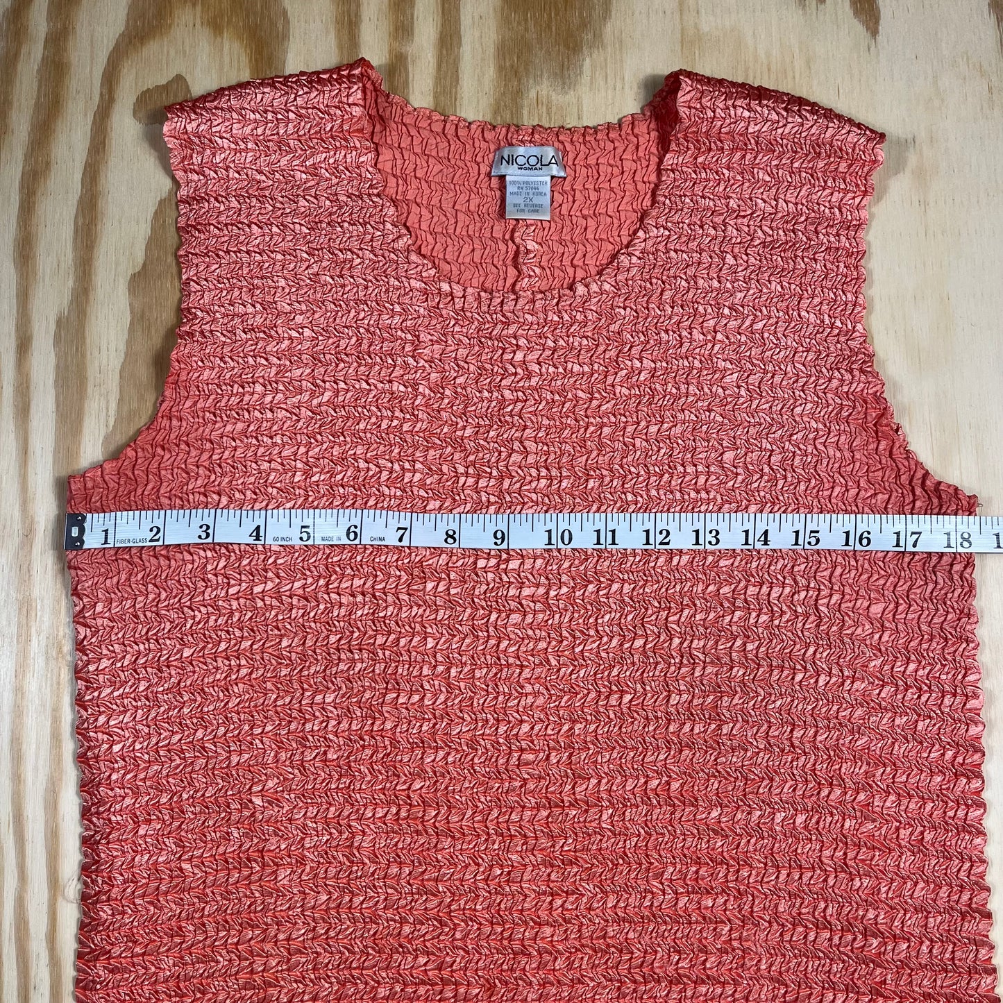 Y2K VTG Nicola Woman crinkle stretch tank set - 1X/2X