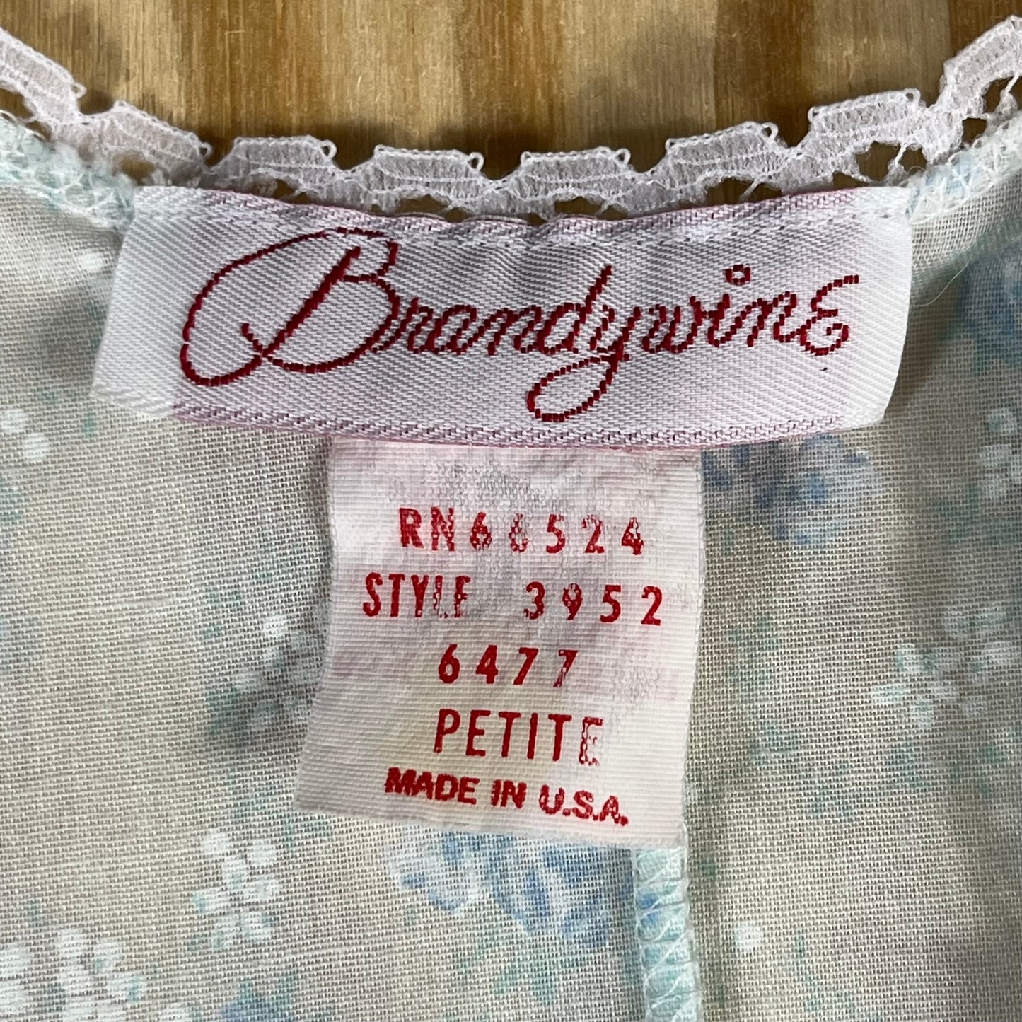 80s VTG Brandywine floral cotton maxi nightgown - XS/S