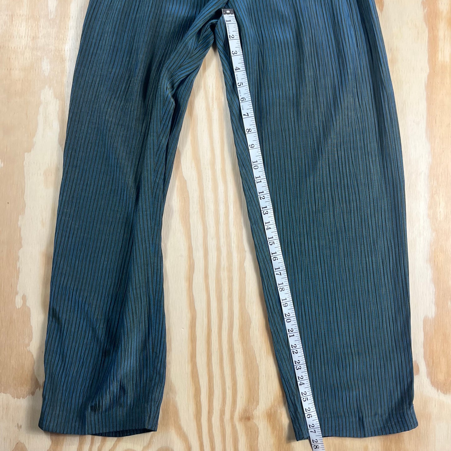90s VTG Coldwater Creek plissé micro pleat tapered trousers - P4 - WXS/WS