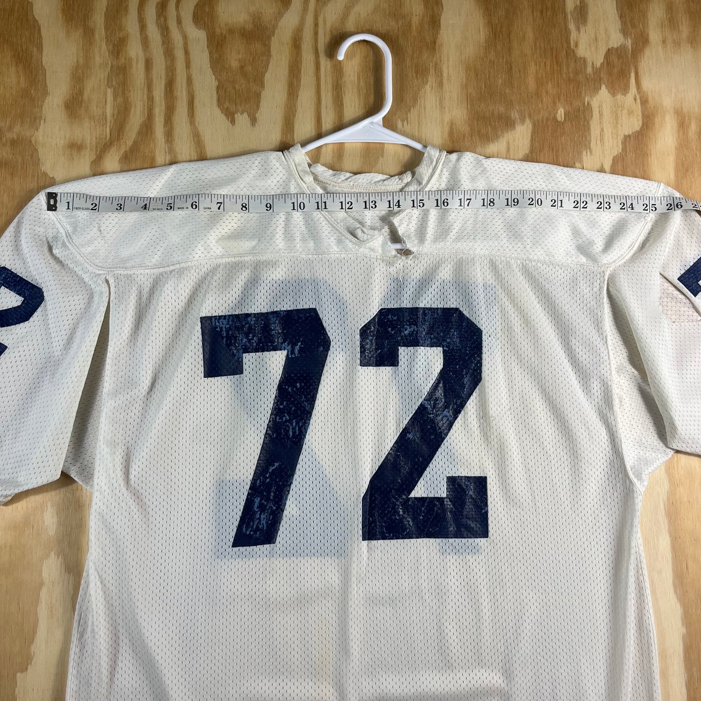 70s VTG Speedline white mesh football jersey - L/XL