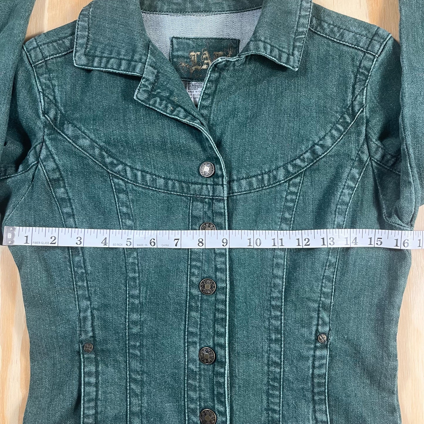 y2k vintage L.A.D. green denim jacket - S/M