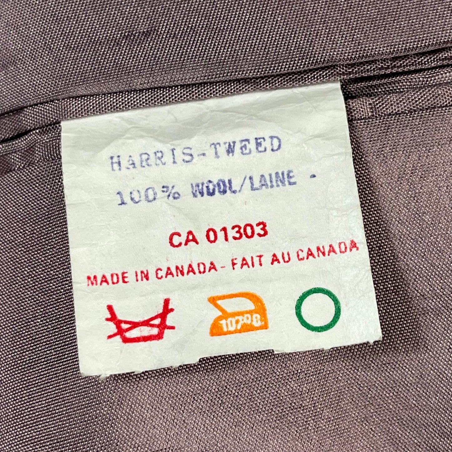 80s VTG Harris Tweed herringbone wool blazer - L/XL