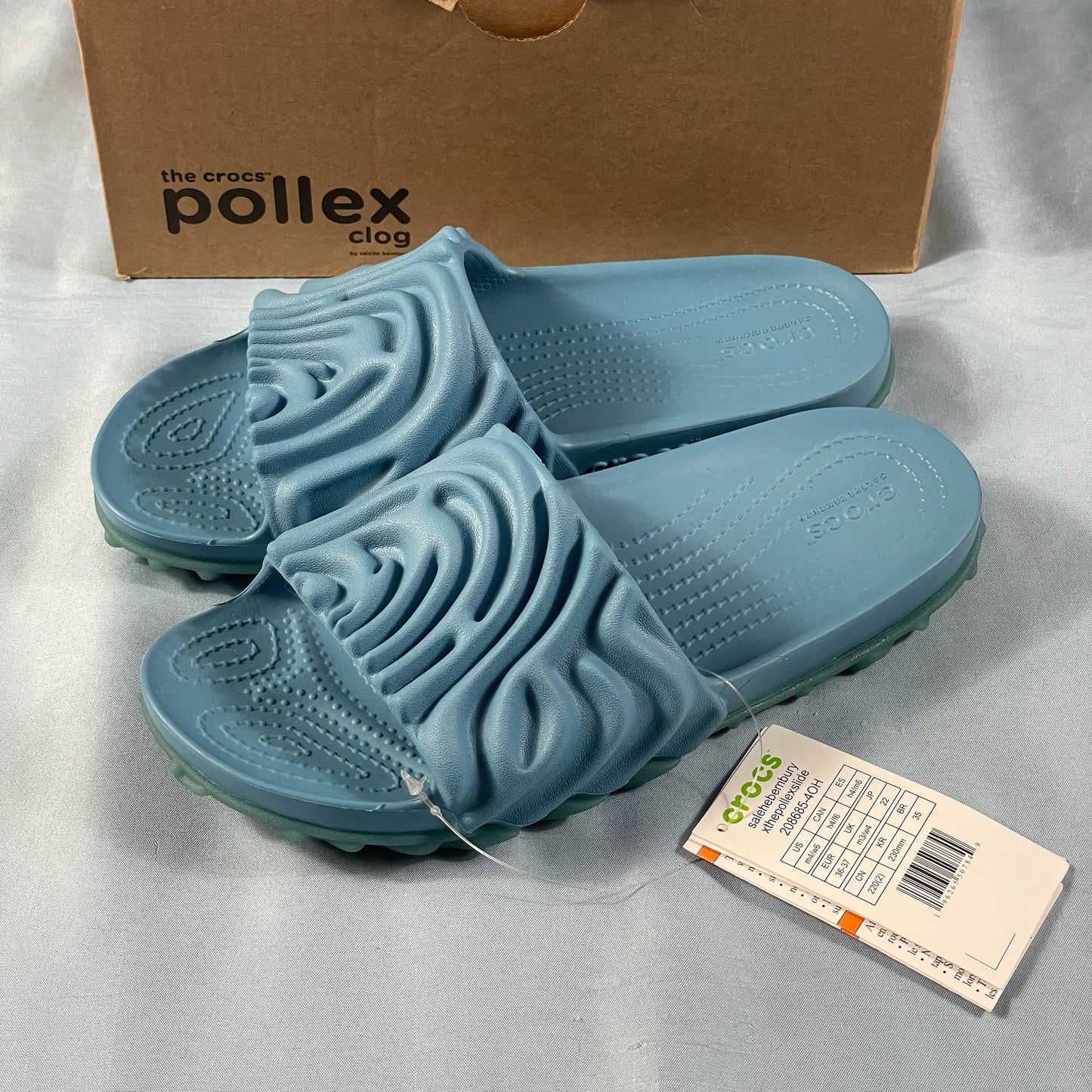 NWT Crocs Pollex slides by Salehe Bembury 'Tashmoo' - size 6W|4M