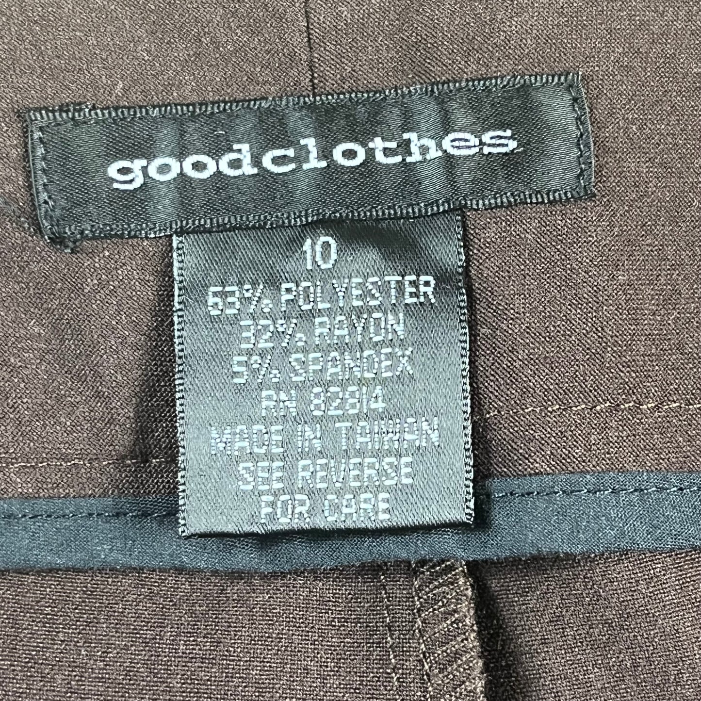 NWT vintage Y2K goodclothes espresso brown stretch cropped trousers - M/L