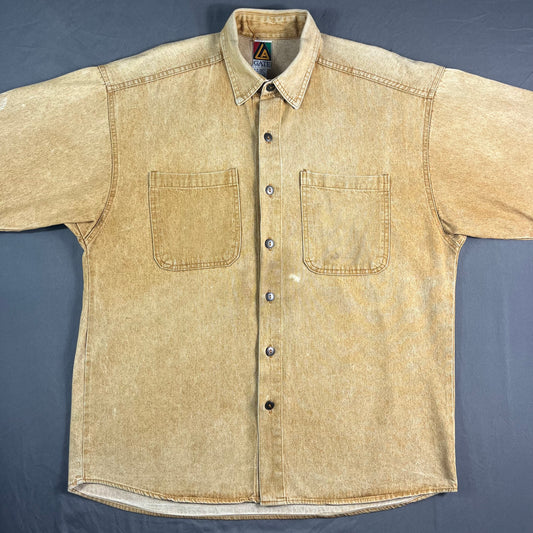 90s VTG L.A. Gate acid wash denim work shirt - L/XL