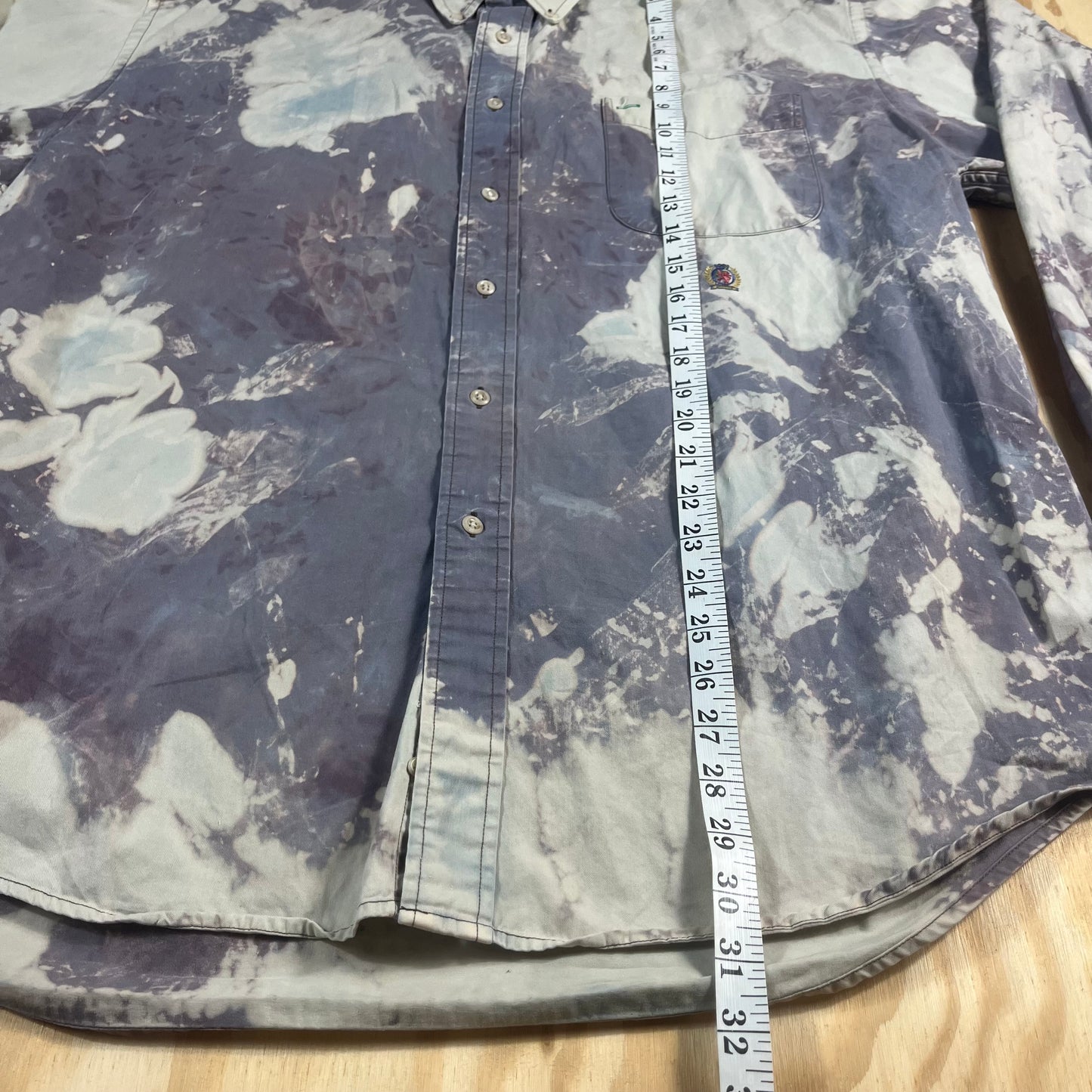 reworked URME x Alton Kyle "HICA benefit" bleach dye button down - 1X/2X