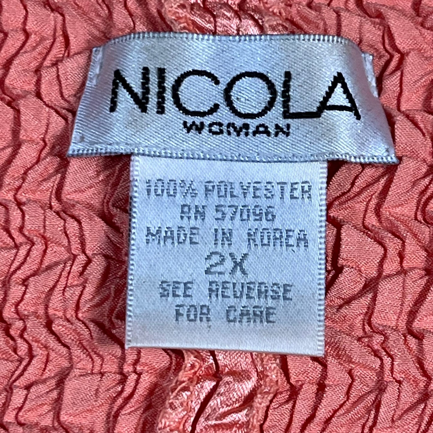 Y2K VTG Nicola Woman crinkle stretch tank set - 1X/2X