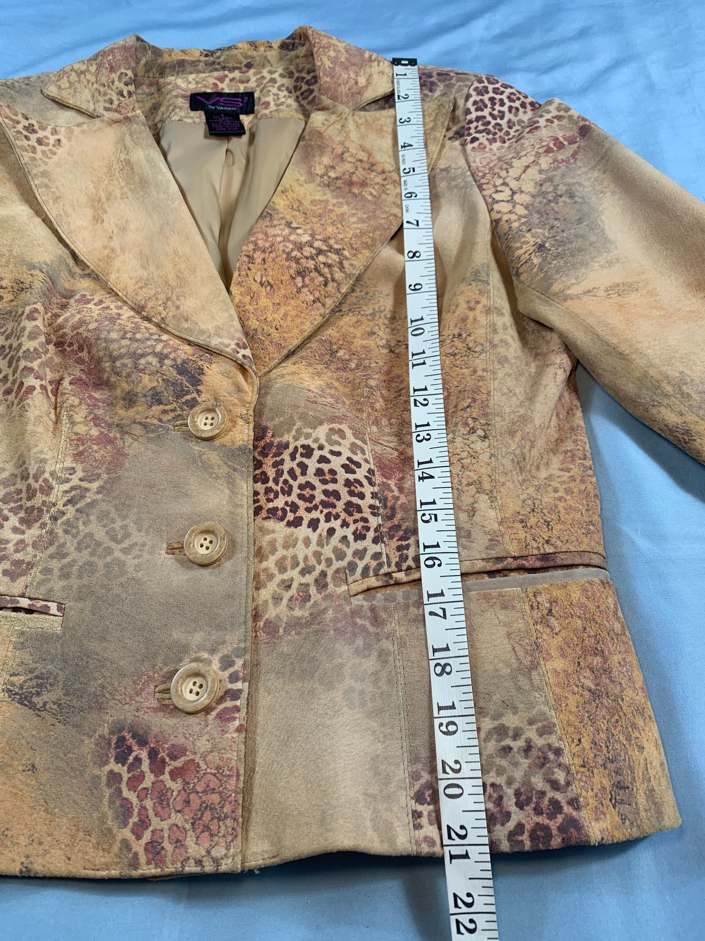 Y2K VTG animal print blazer - size M