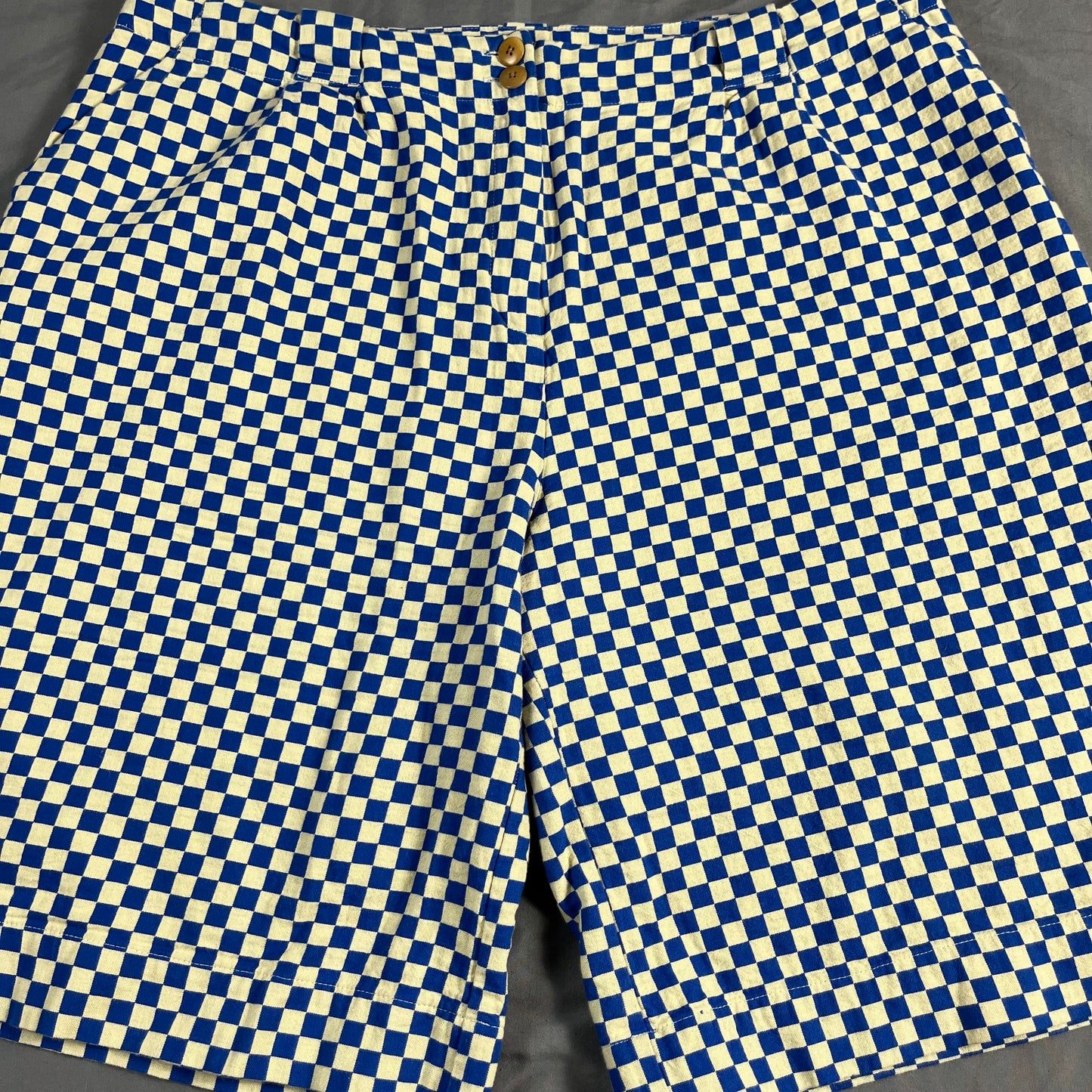 preloved Ilana Kohn archival blue checker shorts - L/XL