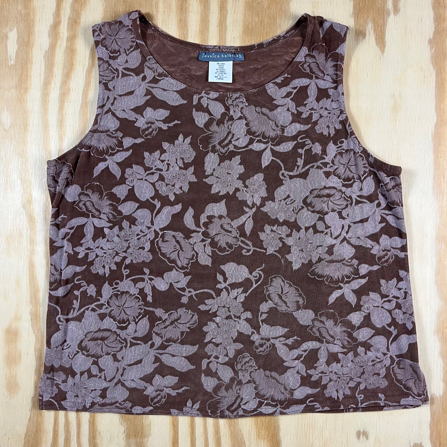 Y2K VTG Jessica Holbrook floral stretch tank - M/L