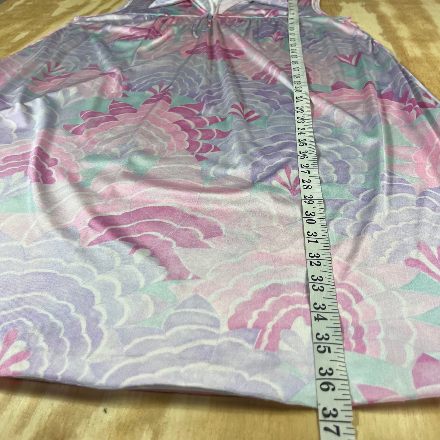 60s VTG pastel babydoll floral sleep dress - M/L