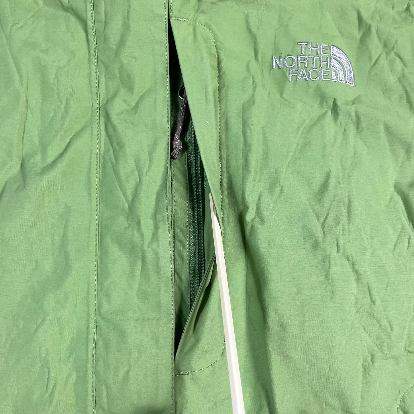 preloved The North Face HyVent leaf green rain jacket - XS/S