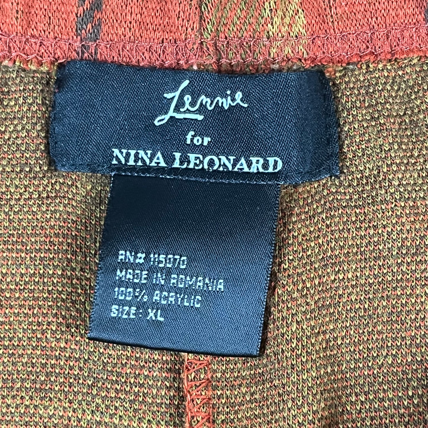 preloved plaid fringe midi skirt - L/XL