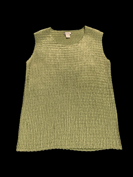 90s Y2K VTG crinkle tank top - size XL