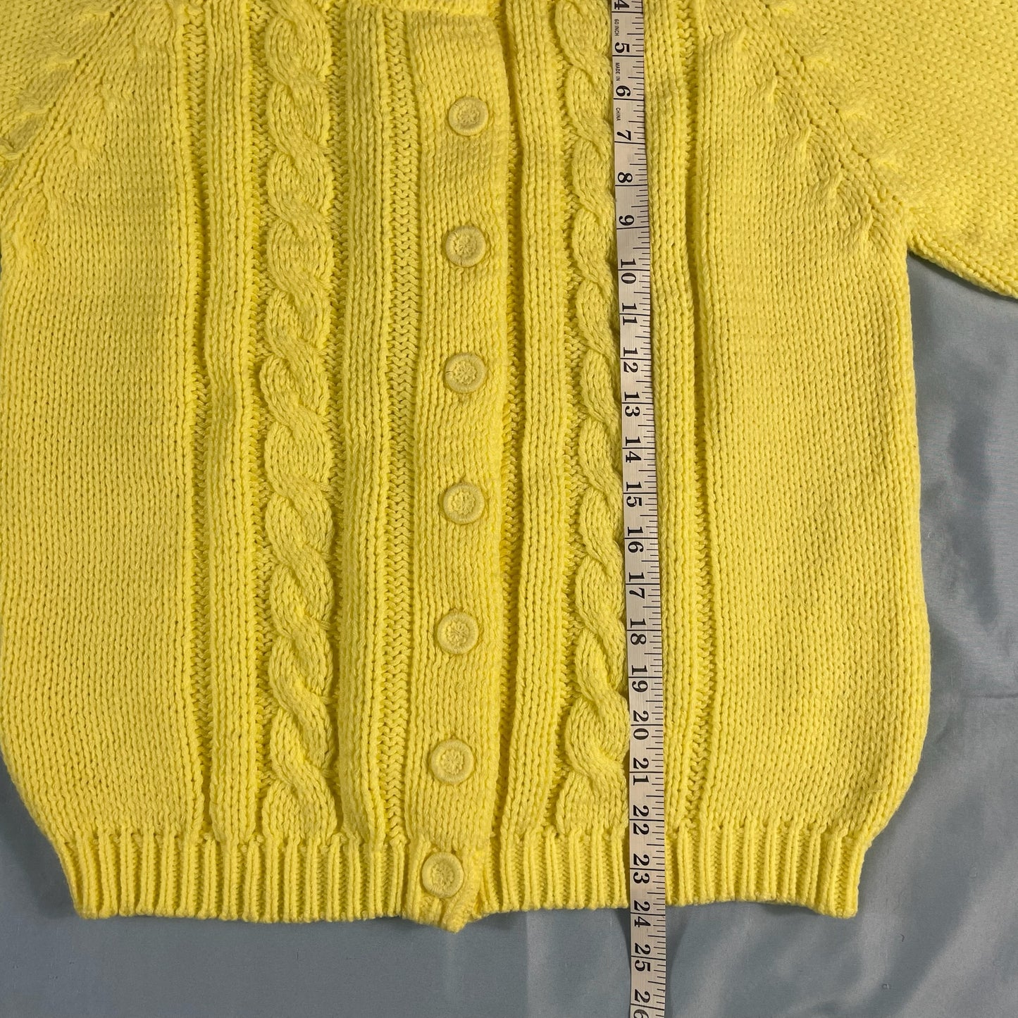 70s vintage cable knit cardigan - size S/M