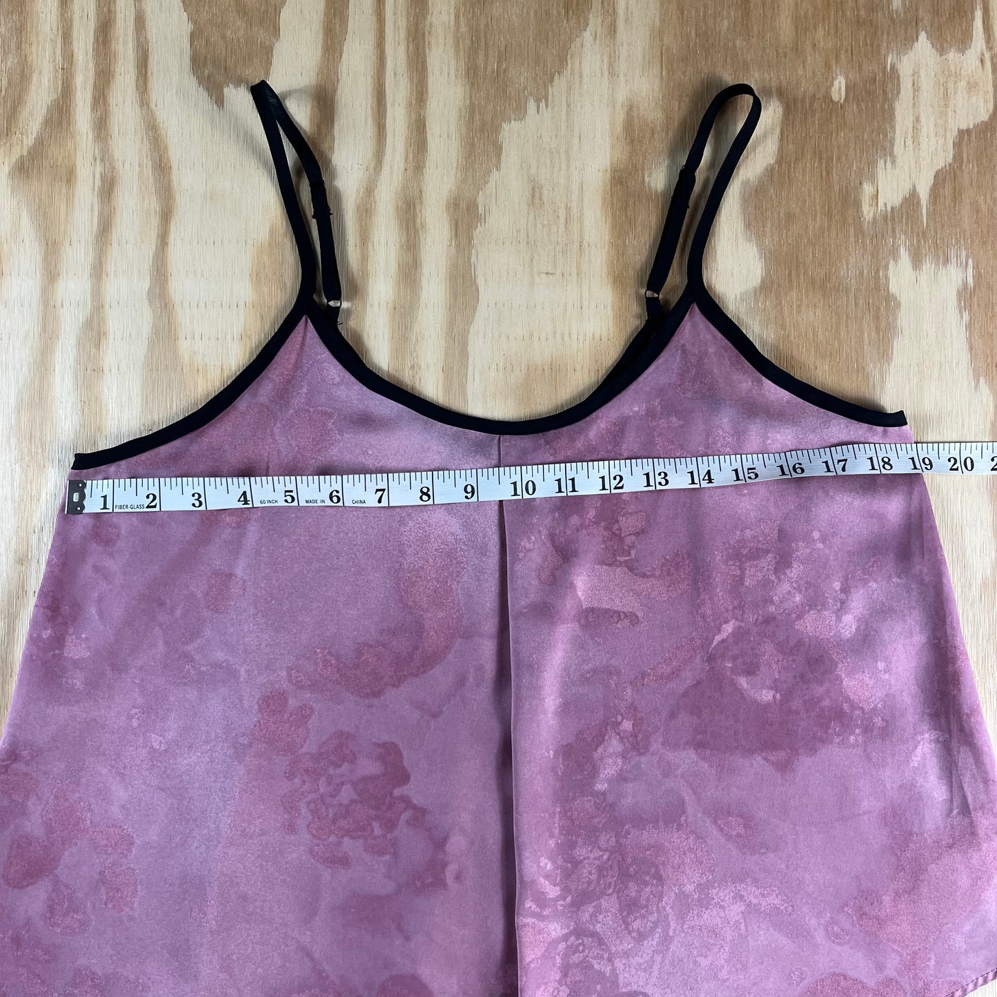preloved DKNY mauve watercolor satin pleated camisole - S/M