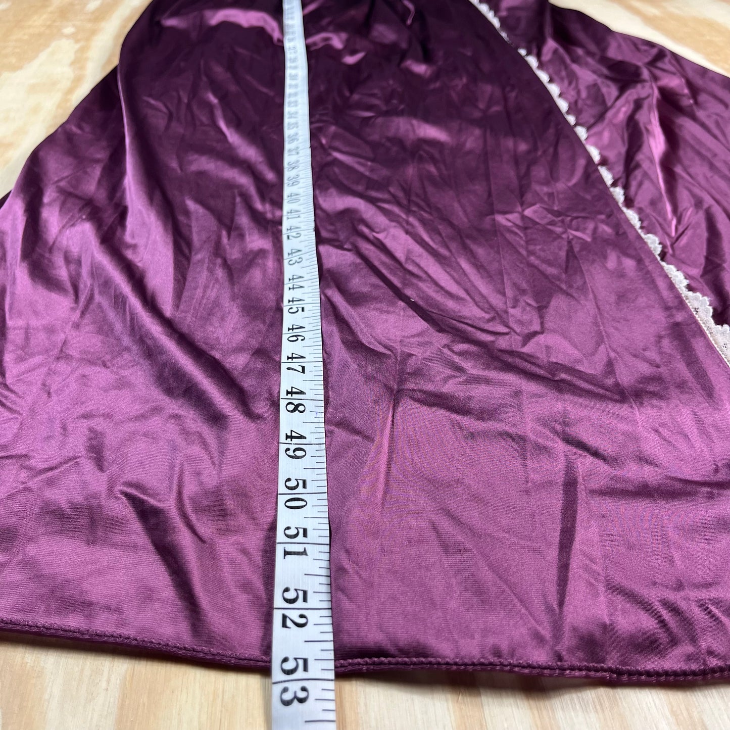 80s VTG Vassarette Antron III plum lace slip - XS/S