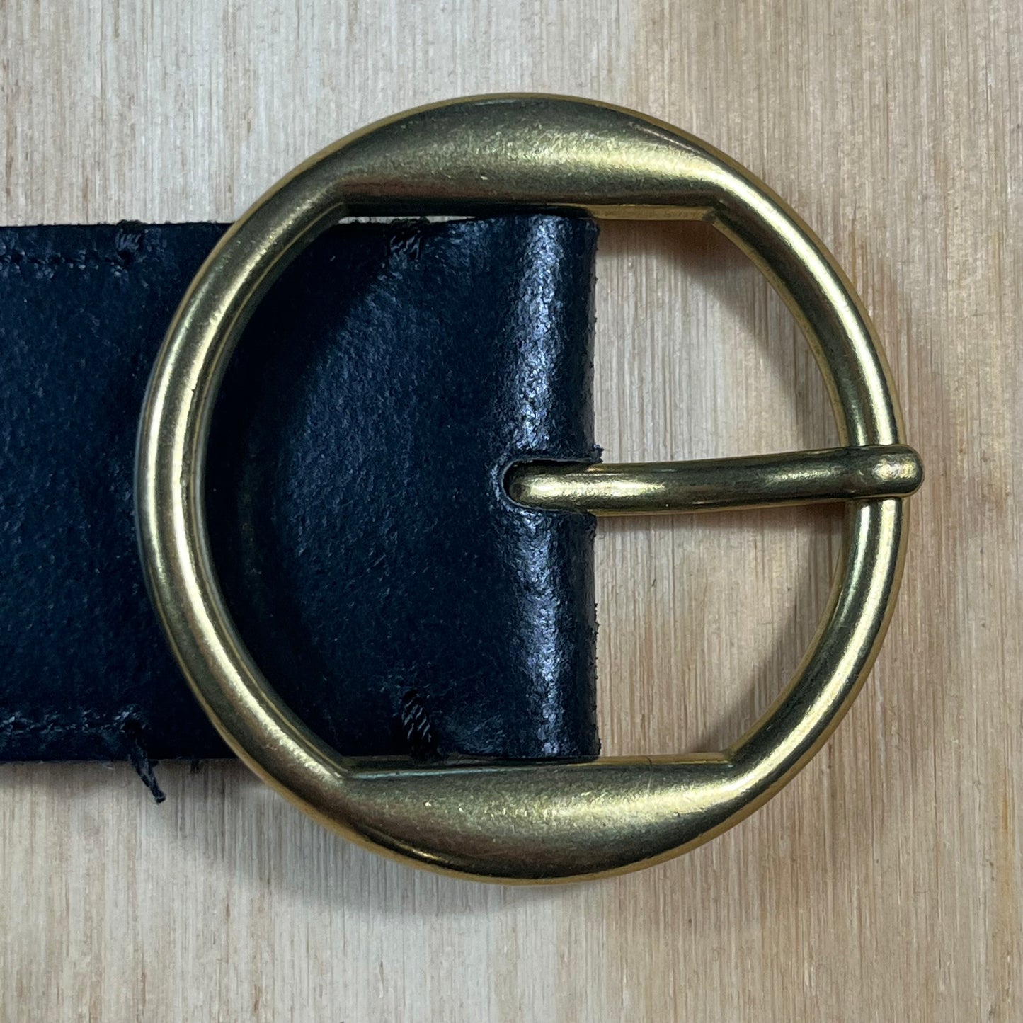 90s VTG studded braided leather belt - M/L