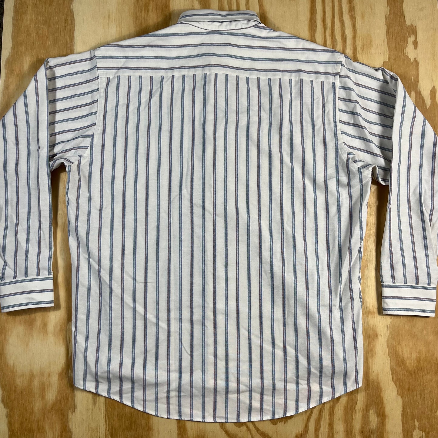 90s VTG Manhattan Shirtmakers striped button down - XL/2X