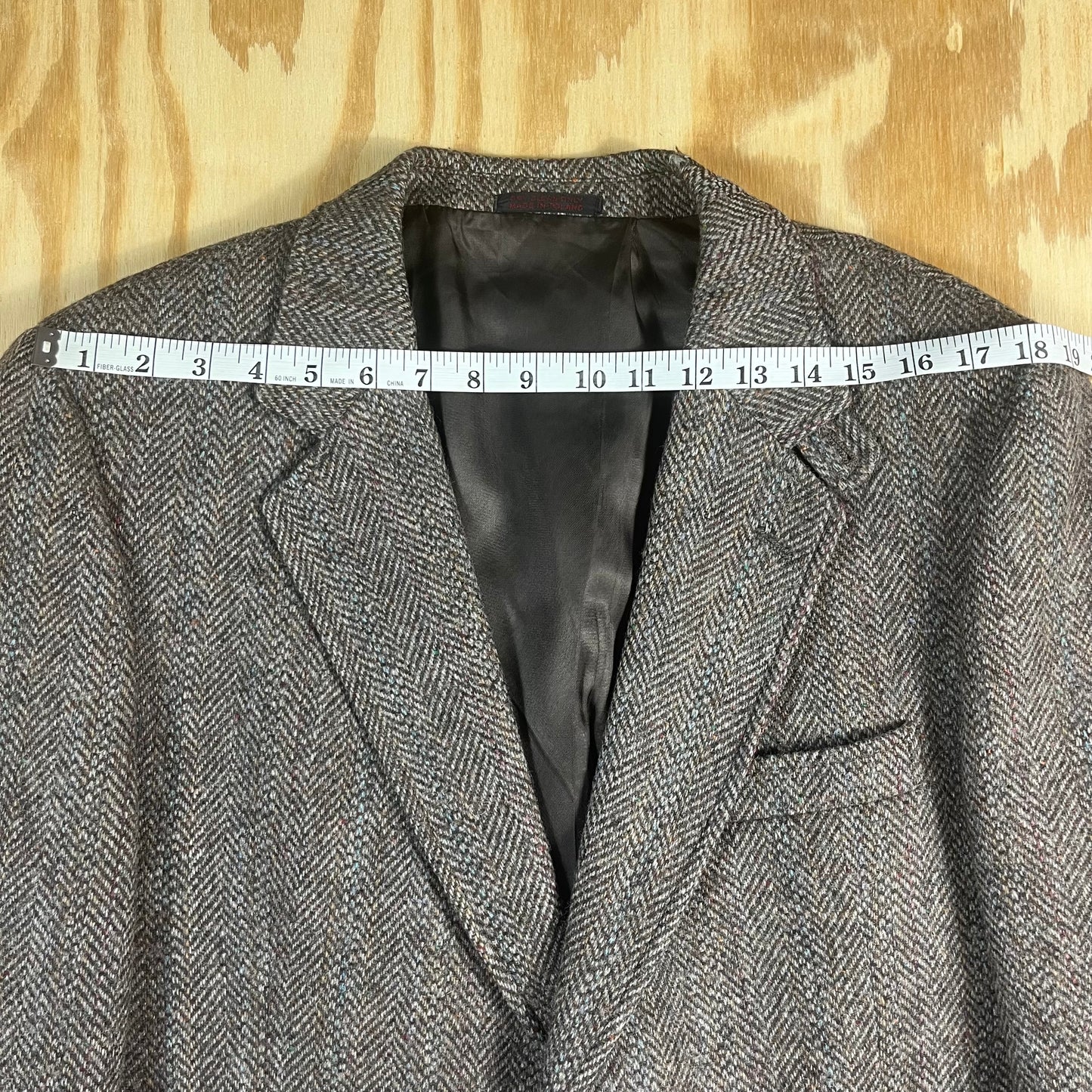 90s VTG Hanover Square Parisian donegal wool blazer - M/L