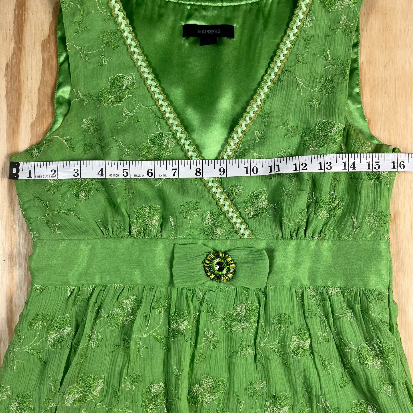 preloved Express embroidered chiffon babydoll blouse - XS/S
