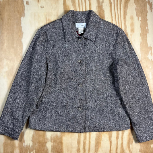 90s VTG J. Jill tweed shacket jacket - M/L