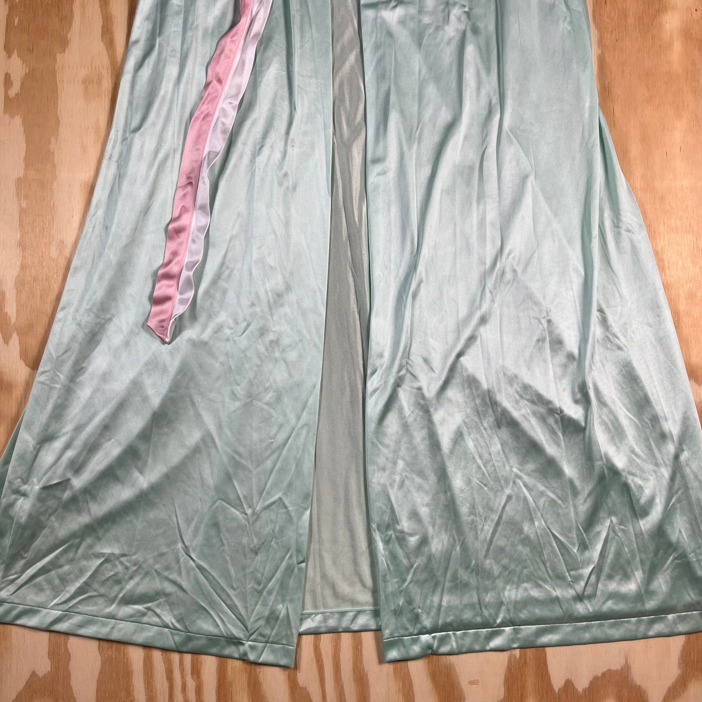 80s VTG Vanity Fair color block peignoir set - M/L