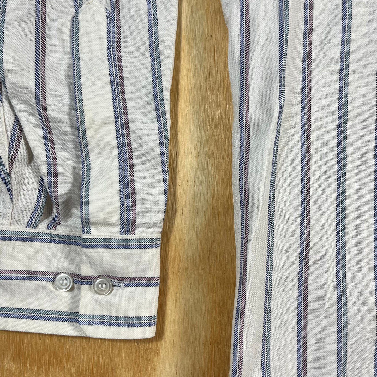 90s VTG Manhattan Shirtmakers striped button down - XL/2X