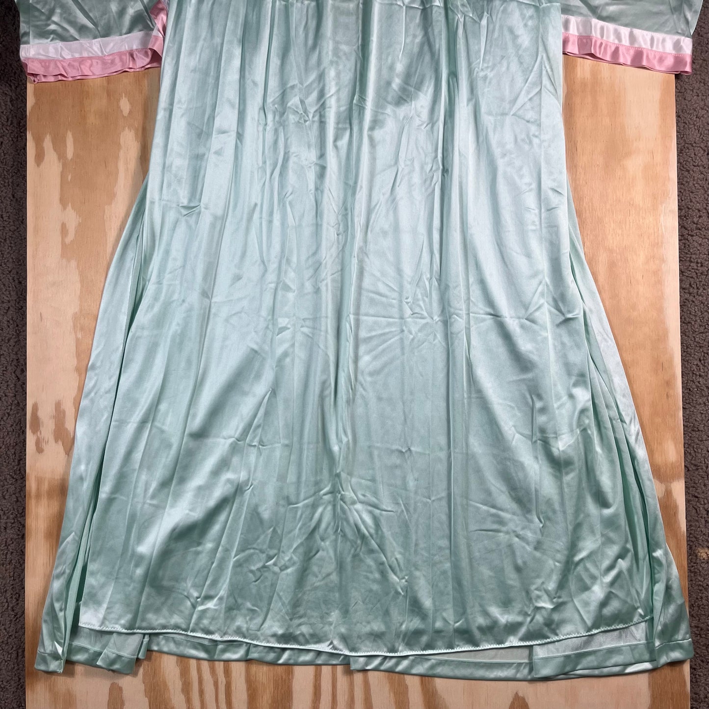80s VTG Vanity Fair color block peignoir set - M/L
