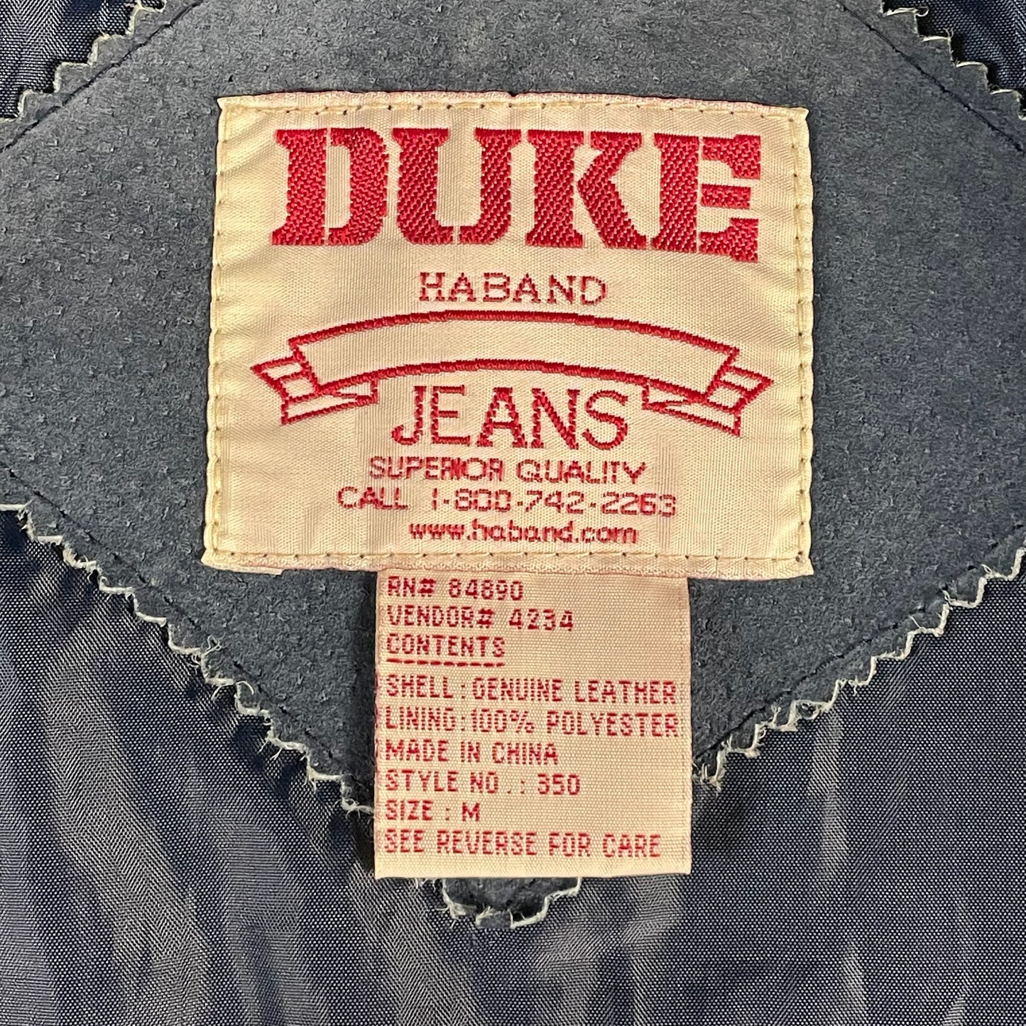VTG Duke Haband suede trucker jacket - size M/L