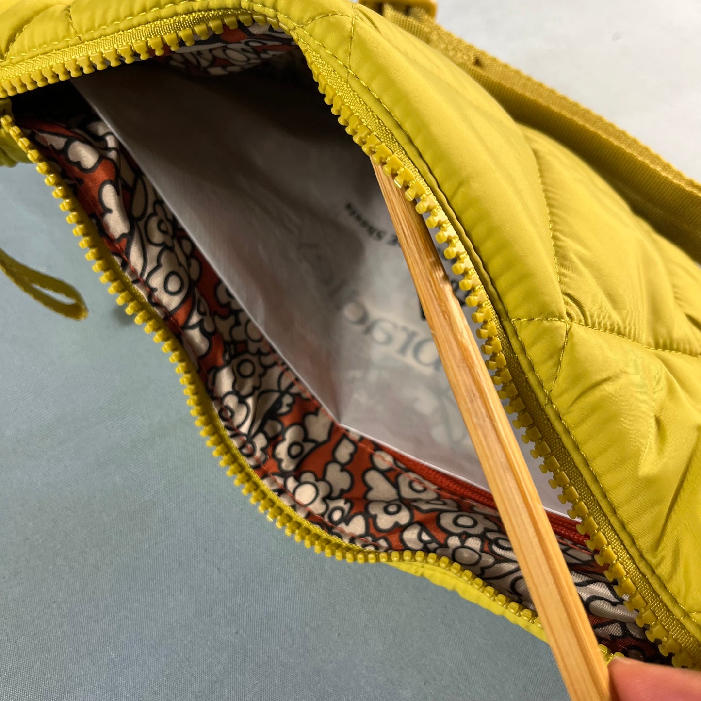 NWT Vera Bradley mustard quilted small crescent bag - O/S