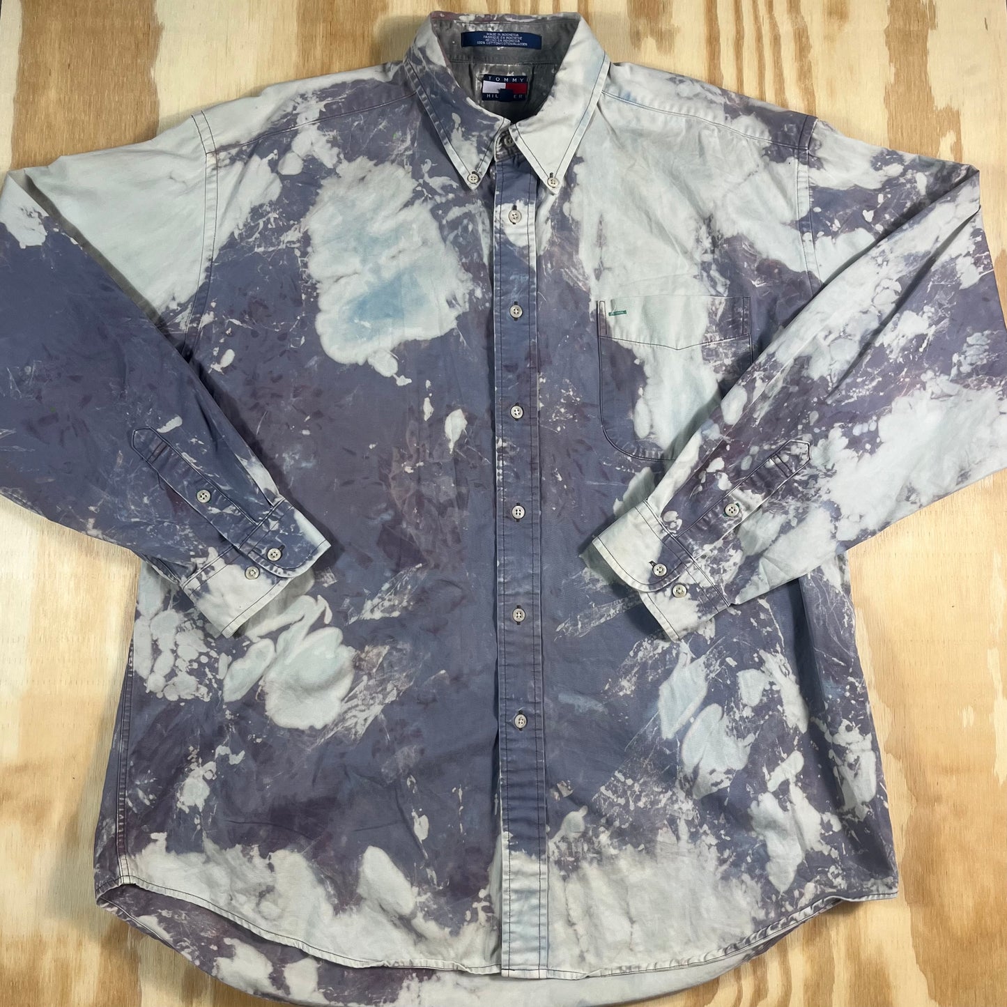 reworked URME x Alton Kyle "HICA benefit" bleach dye button down - 1X/2X