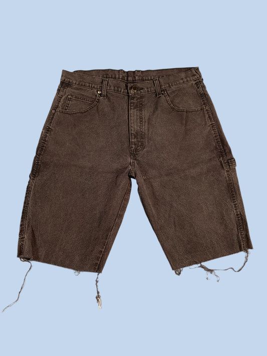 reworked black bermuda jorts - M/L