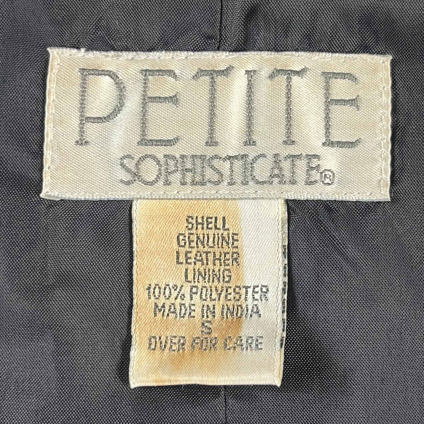 90s VTG Petite Sophisticate genuine leather button front jacket - XS/S