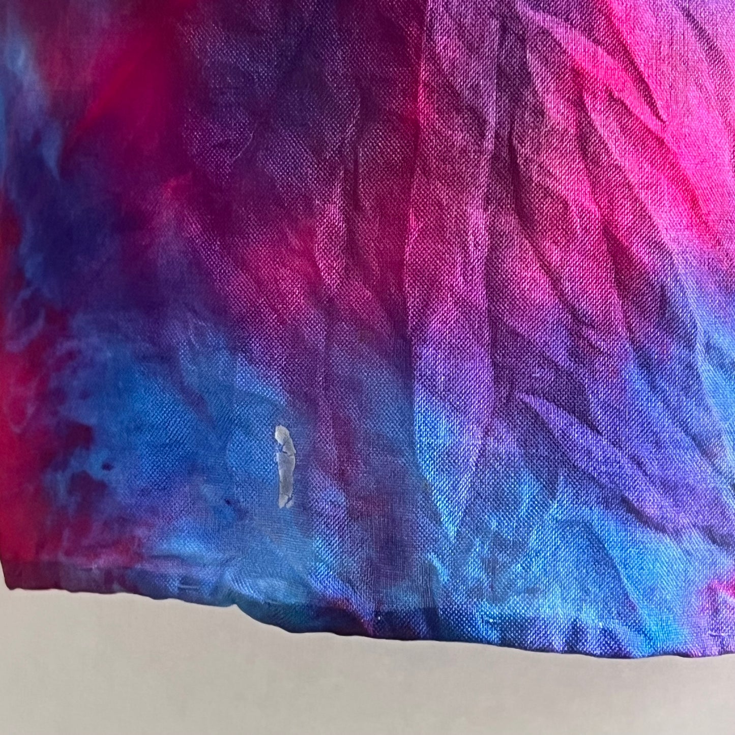 preloved vintage tie dye hand dyed pure silk scarf - O/S