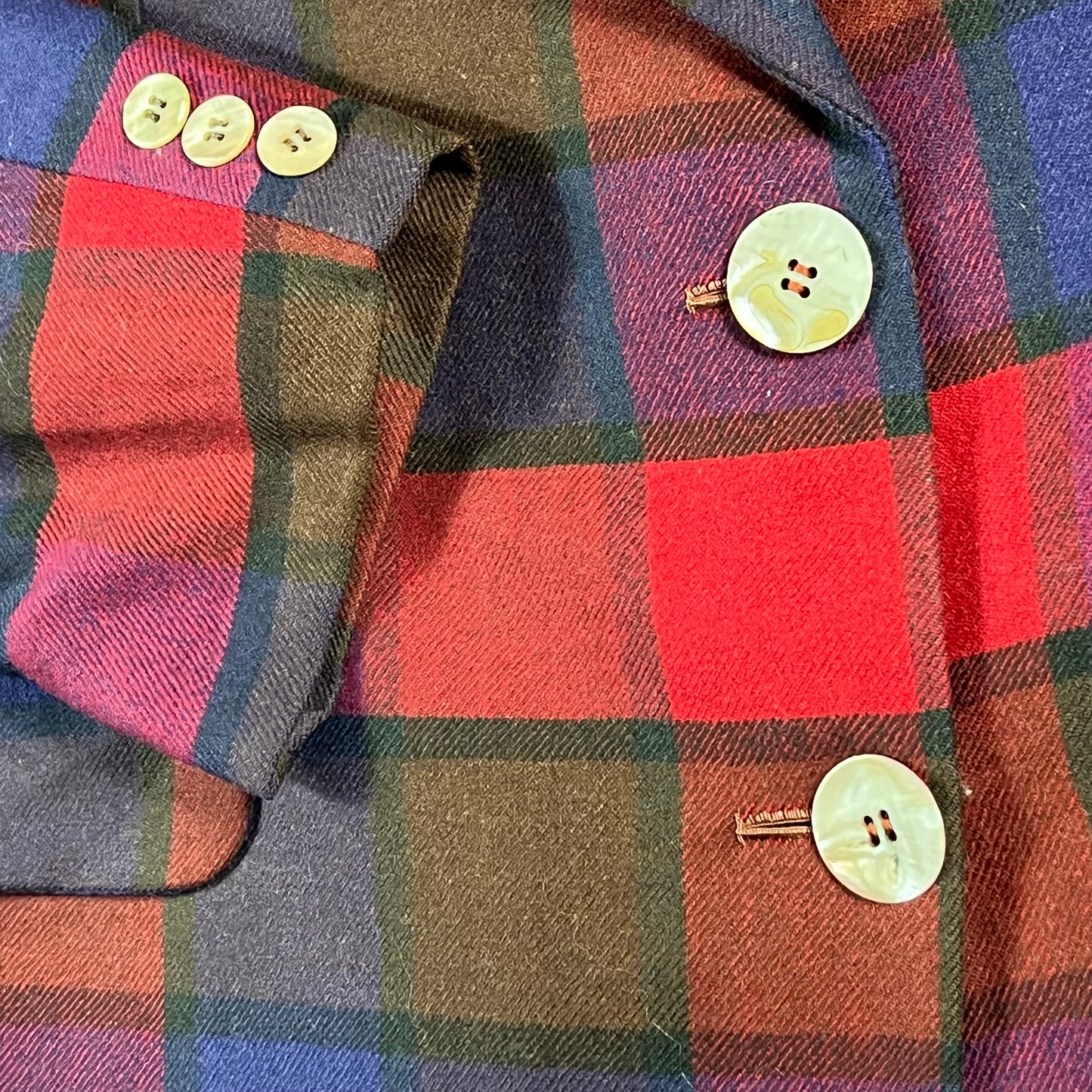 70s 80s VTG plaid blazer - size M/L