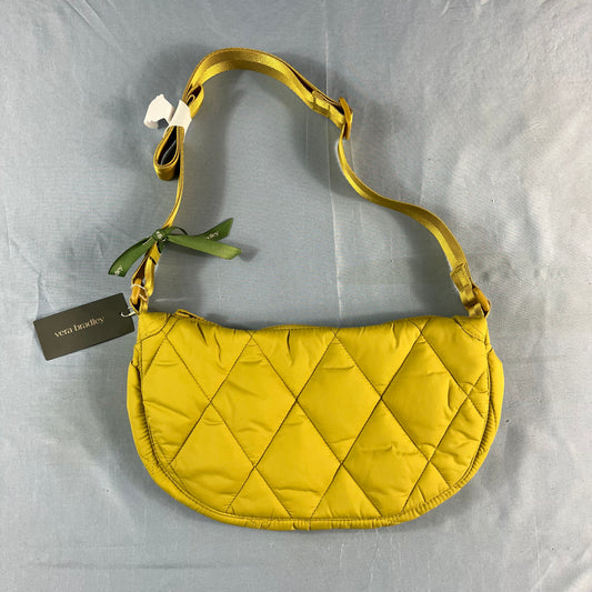 NWT Vera Bradley mustard quilted small crescent bag - O/S