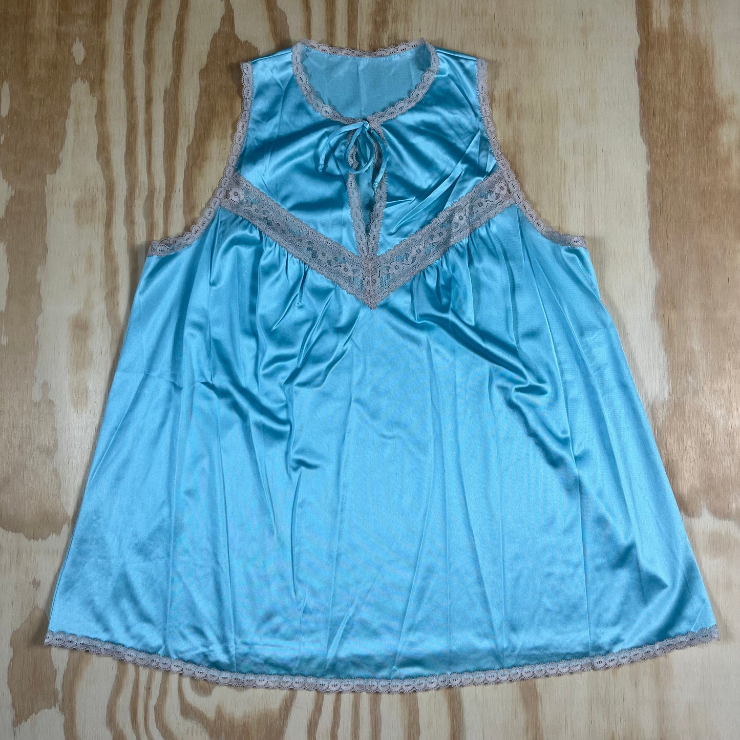 80s VTG Vanity Fair lace babydoll lounge set - S/M