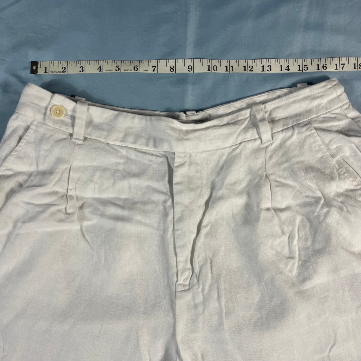 preloved Madewell pleated wide-leg linen pants - L/XL